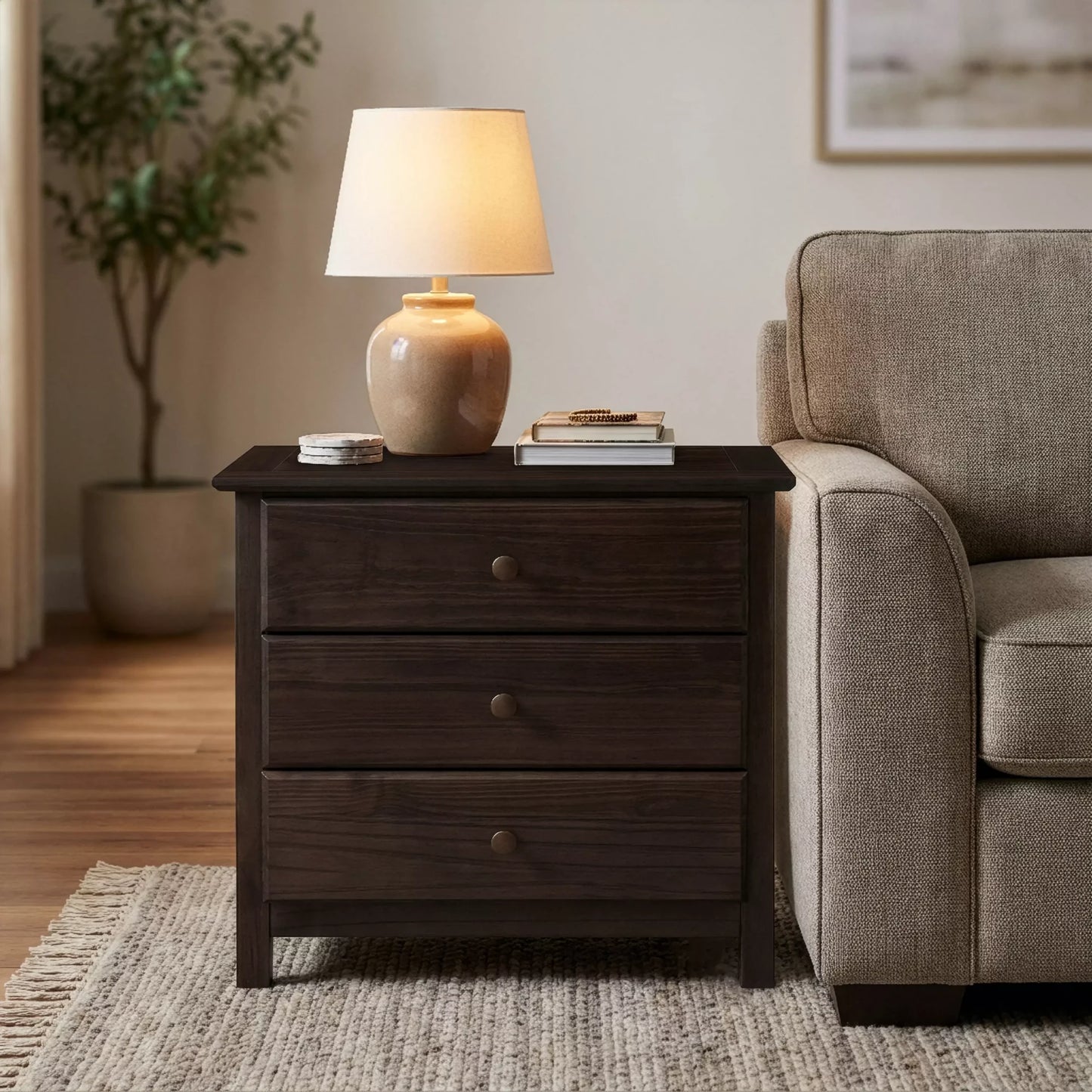 Shaker 3-Drawer Nightstand