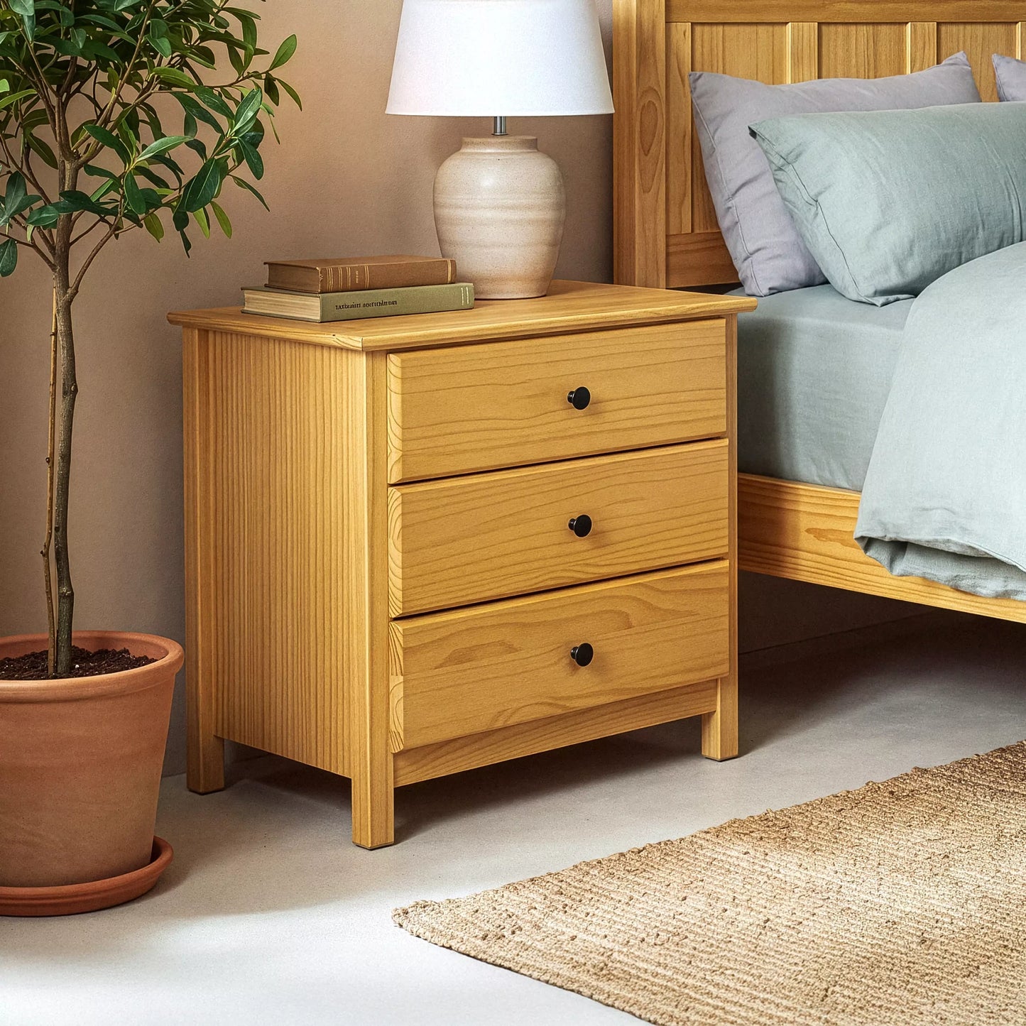 Shaker 3-Drawer Nightstand
