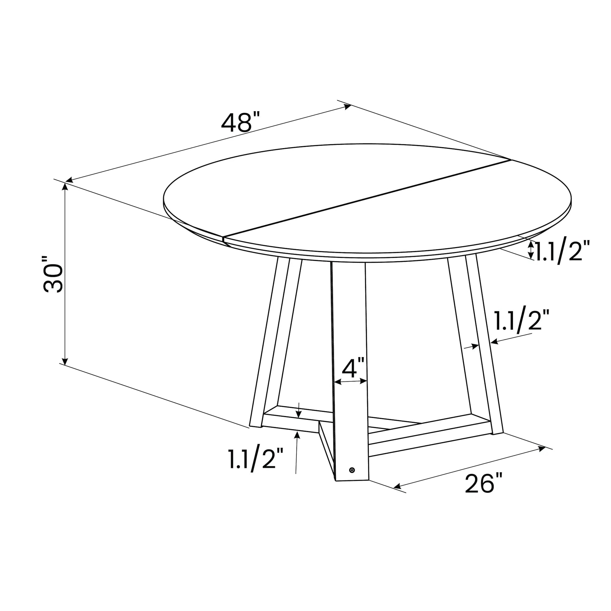 Cascais Round Dining Table – Grain Wood Furniture