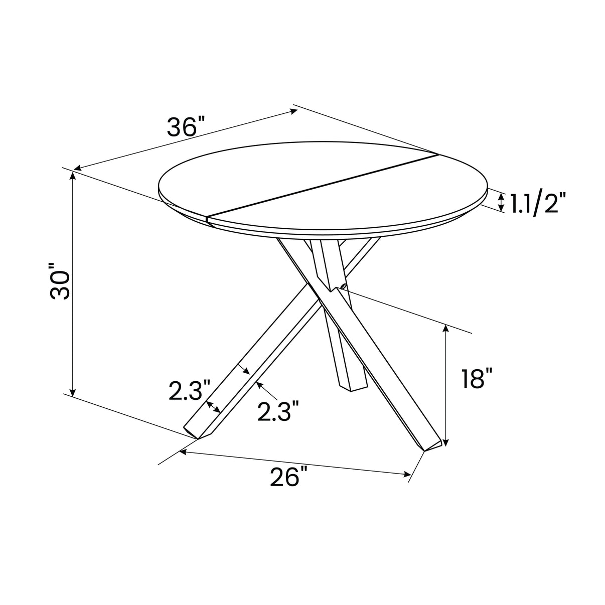 Cascais Round Dining Table – Grain Wood Furniture