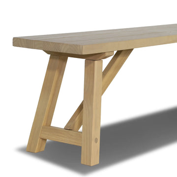 Wooden trestle online bench