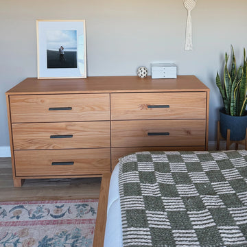 Grain Wood Furniture Loft 6-Drawer Dresser, Solid Wood with Brushed White Finish Grain Wood Furniture Loft 6-Drawer Dresser, Solid Wood with Brushed White Finish