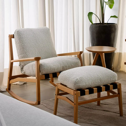 Mid Century Rocking Chair + Ottoman