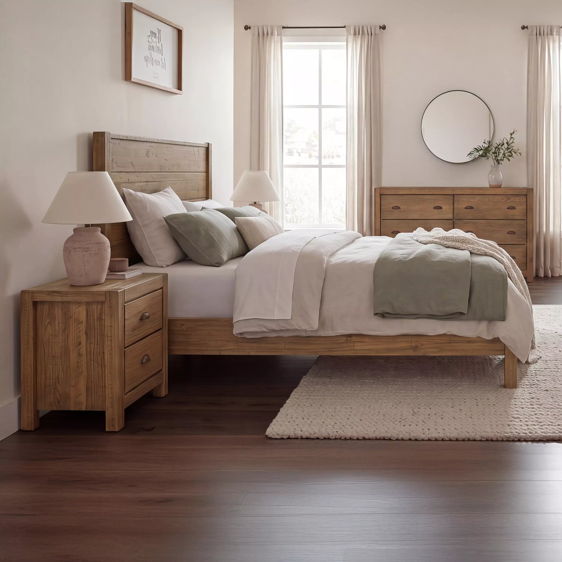 Fall bedroom in Rustic Honey