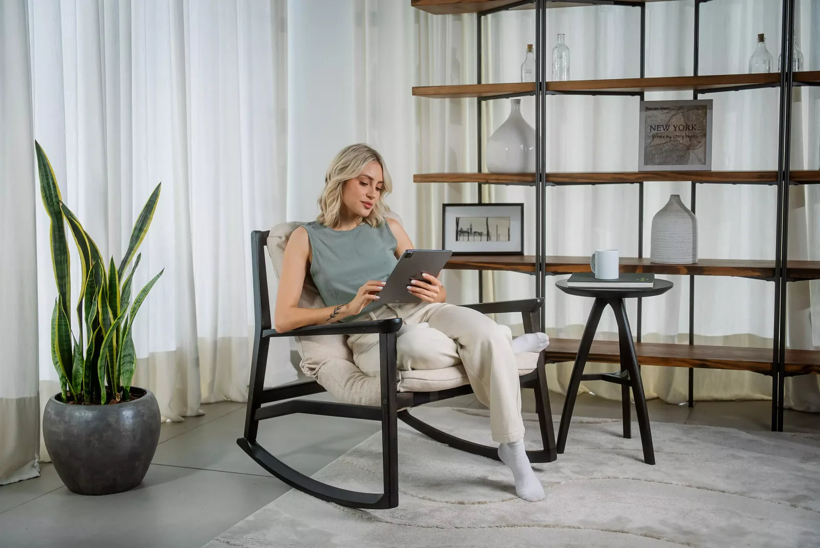Rocking chair in a room