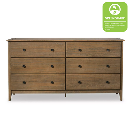 Greenport Solid Wood 6-Drawer Dresser Brushed Hickory Greenport Solid Wood 6-Drawer Dresser Brushed Hickory