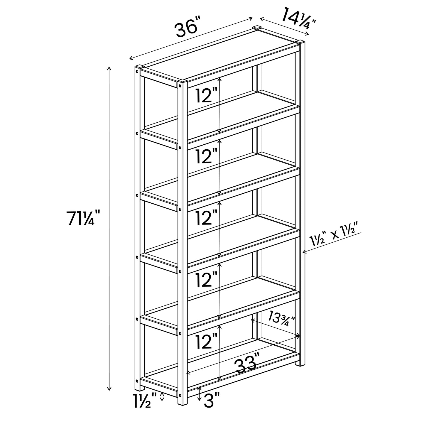 Greenport 72" Bookcase