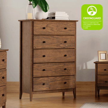 Greenport 5 Drawer Chest Grain Wood Furniture Color: Brushed White Greenport 5 Drawer Chest Grain Wood Furniture Color: Brushed White