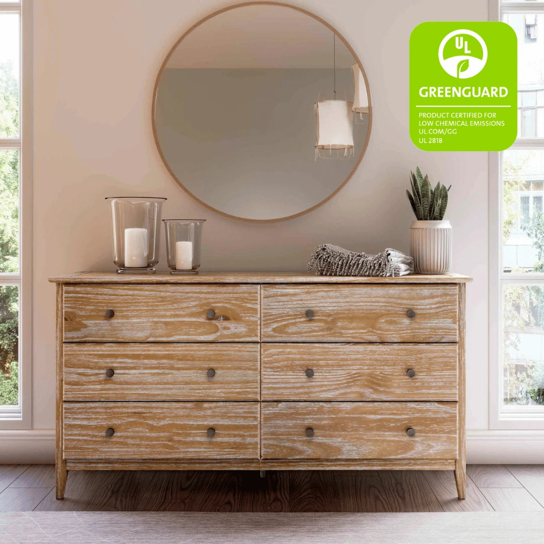 Grain Wood Furniture Greenport 6-Drawer Dresser - Brushed Driftwood Grain Wood Furniture Greenport 6-Drawer Dresser - Brushed Driftwood