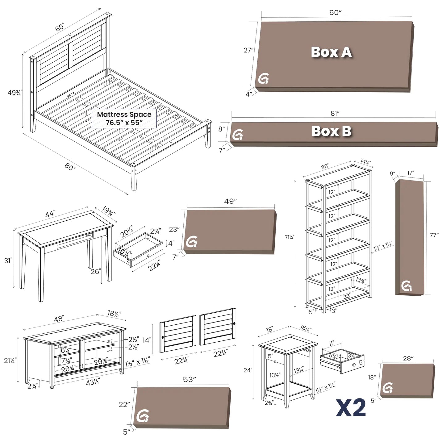 Greenport Bedroom Set (6-Piece)