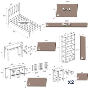 アトリエgg 16サイズ Greenport Bedroom Set (6-Piece) – Grain Wood Furniture