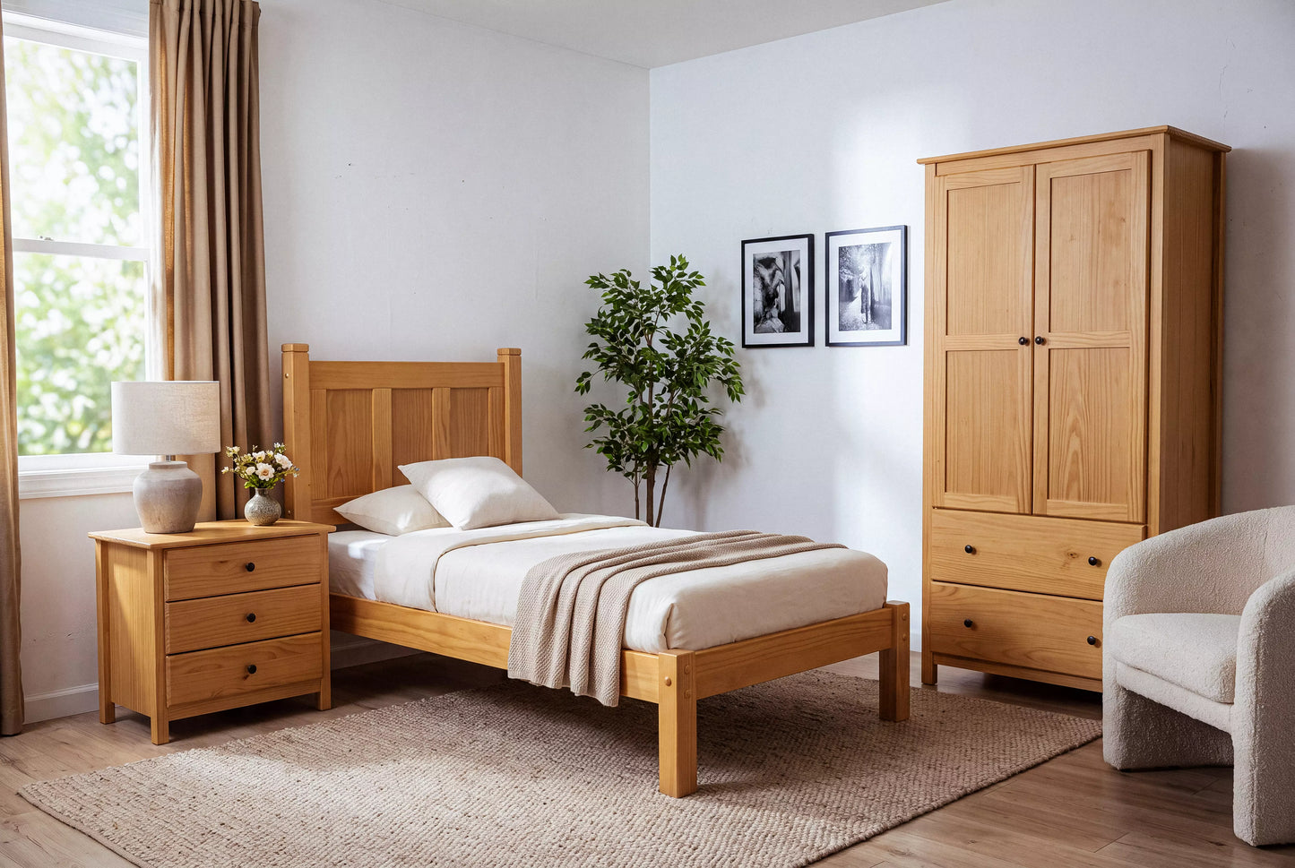Shaker 3-Drawer Nightstand
