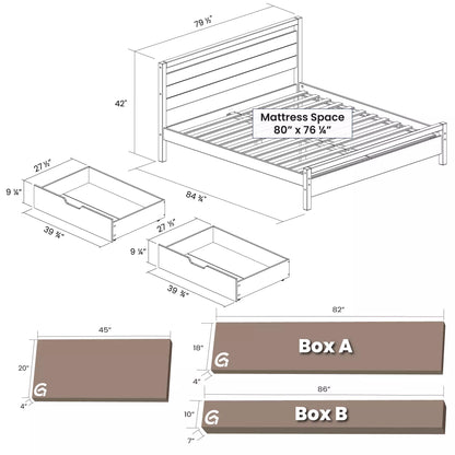 Loft Bed + Under Bed Storage Drawers