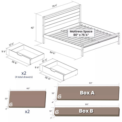 Loft Bed + Under Bed Storage Drawers