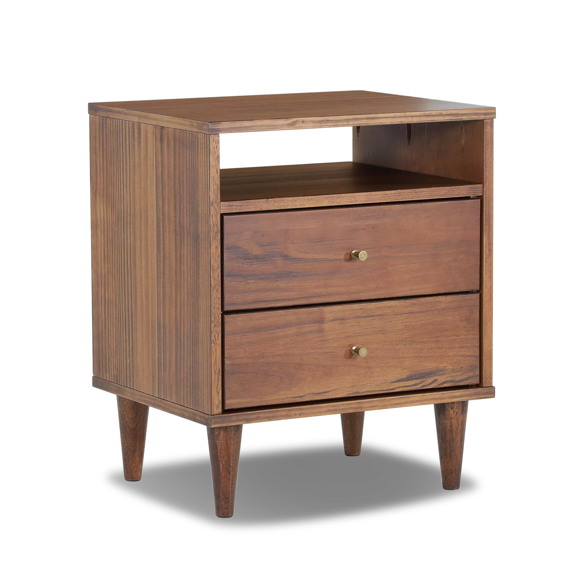 Mid Century Two-Drawer Nightstand