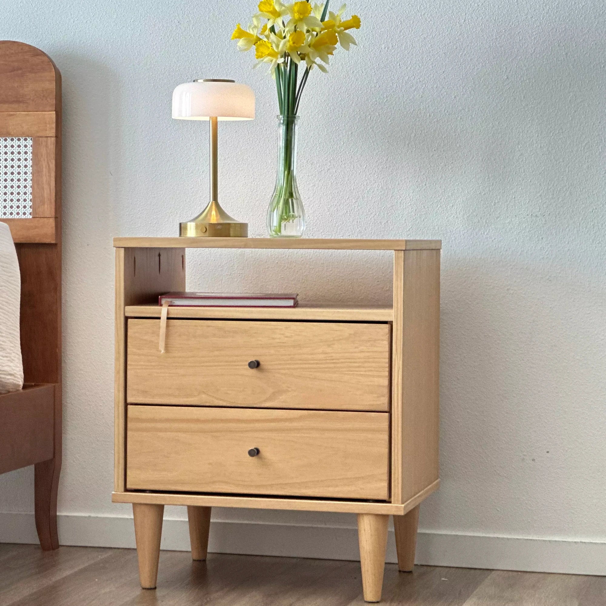 Mid Century Two-Drawer Nightstand