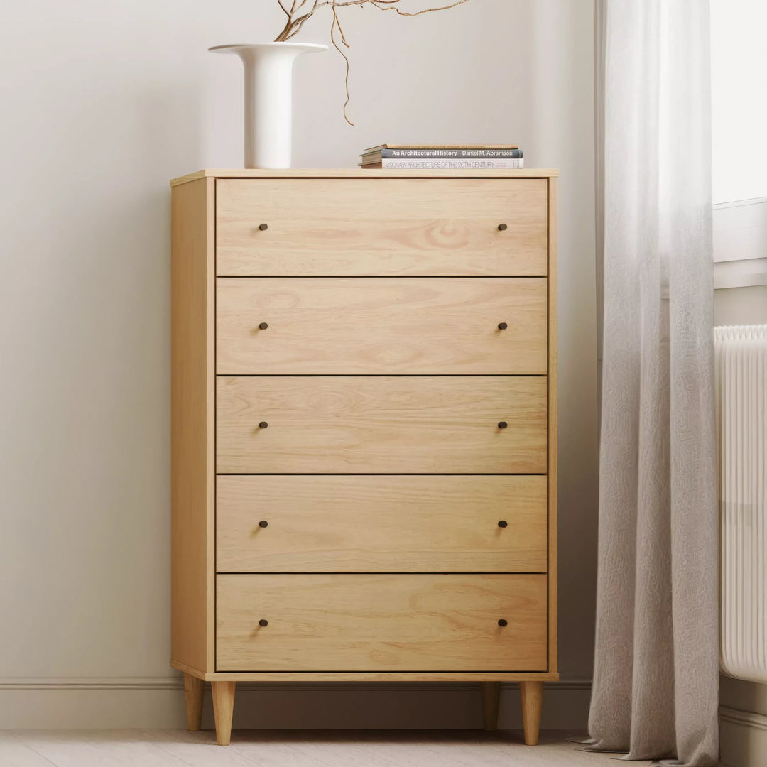 Grain Wood Furniture Mid Century 5-Drawer Chest