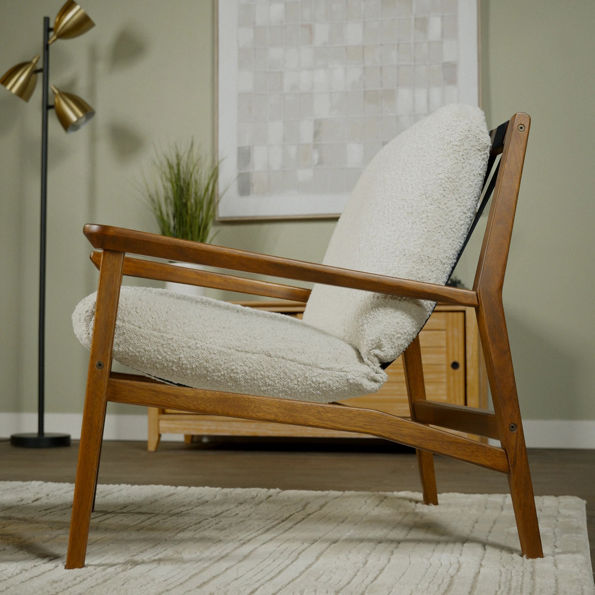 Mid Century Lounge Chair + Ottoman