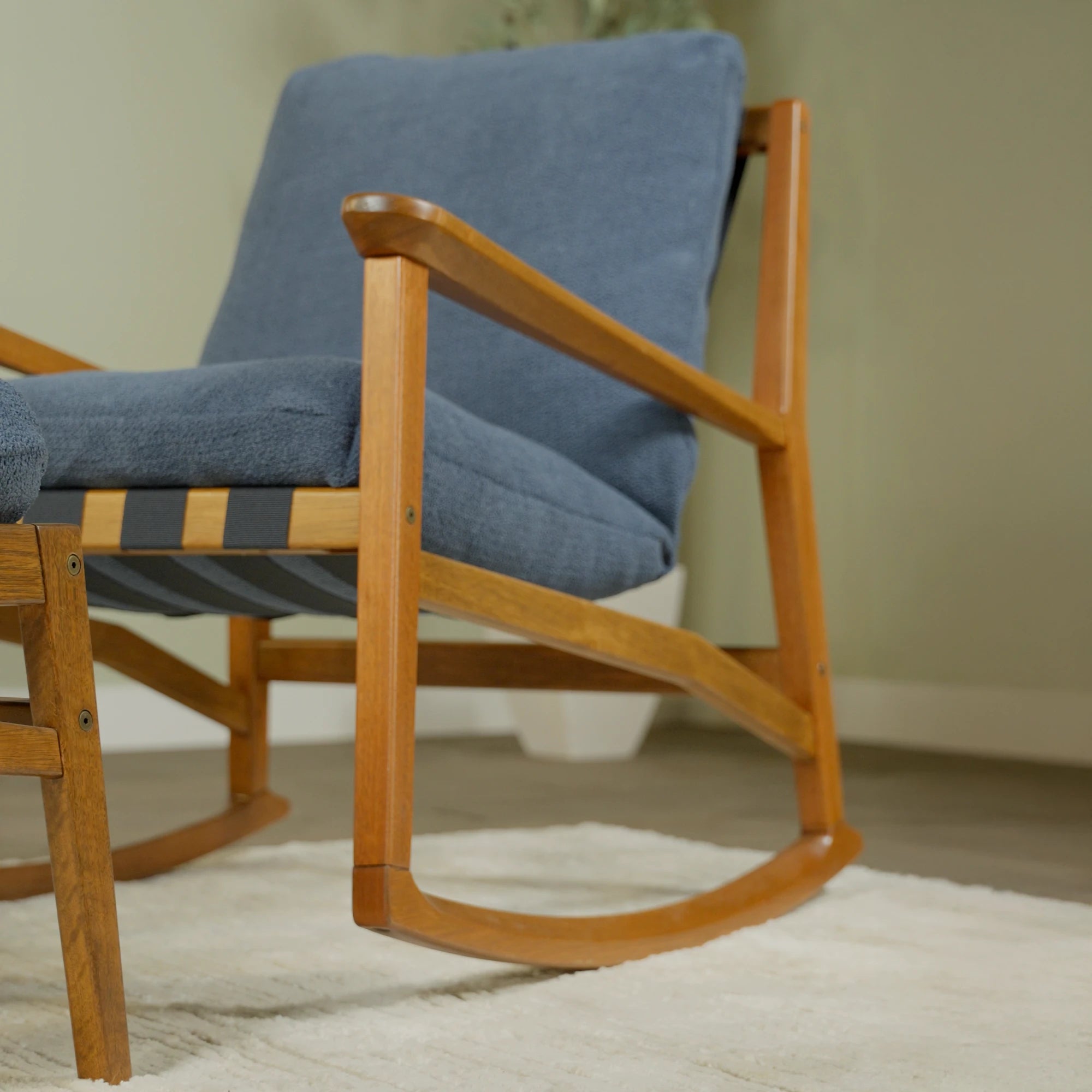 Mid Century Rocking Chair + Ottoman