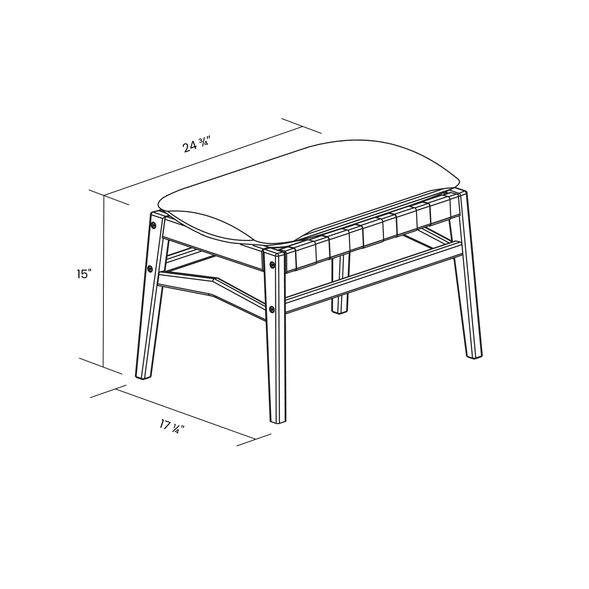 Mid Century Rocking Chair + Ottoman