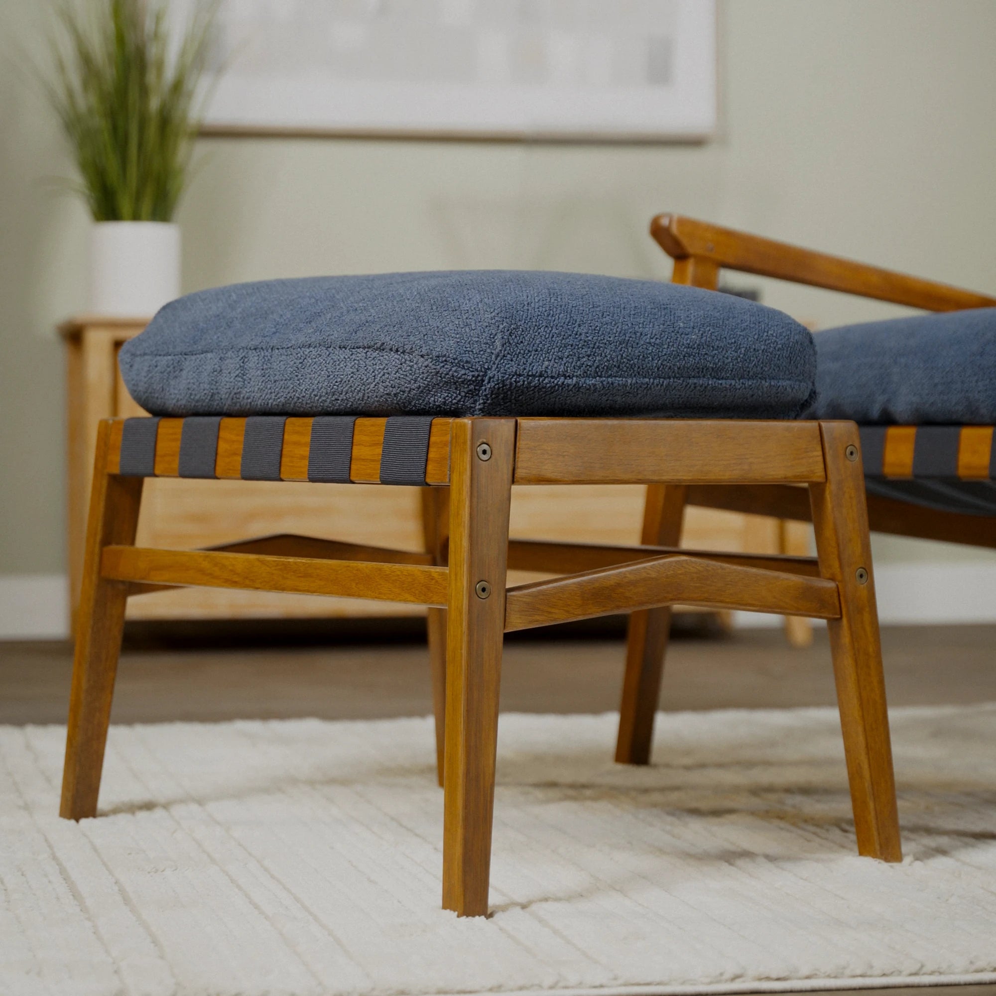 Mid Century Rocking Chair + Ottoman