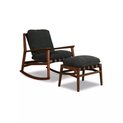 Mid Century Rocking Chair + Ottoman