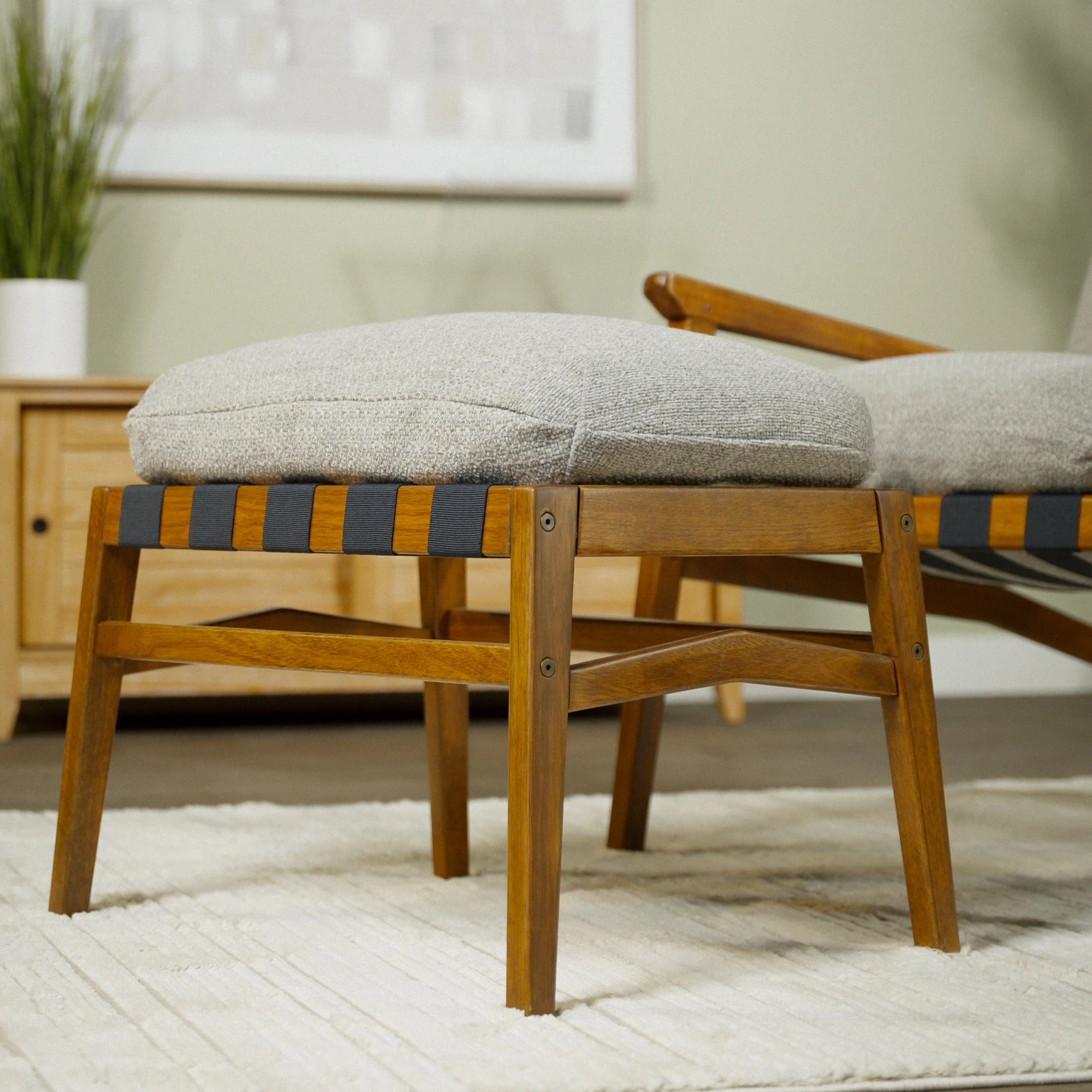 Mid Century Rocking Chair + Ottoman