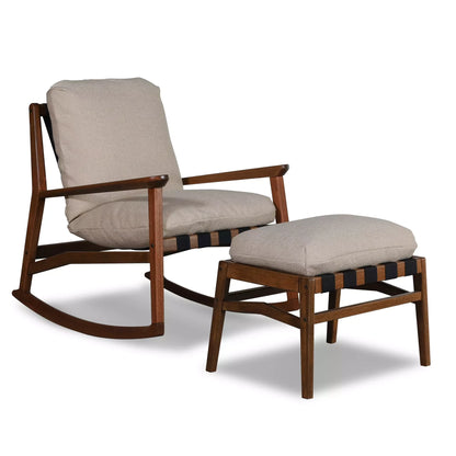 Mid Century Rocking Chair + Ottoman