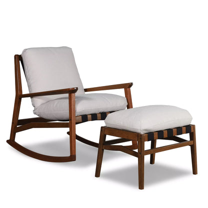 Mid Century Rocking Chair + Ottoman