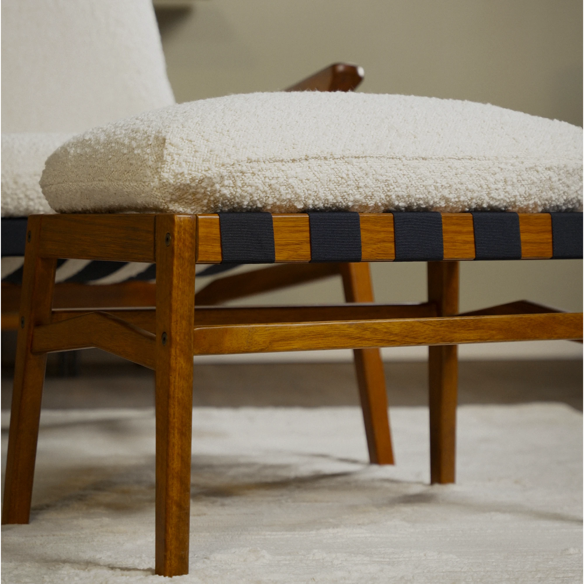 Mid Century Rocking Chair + Ottoman