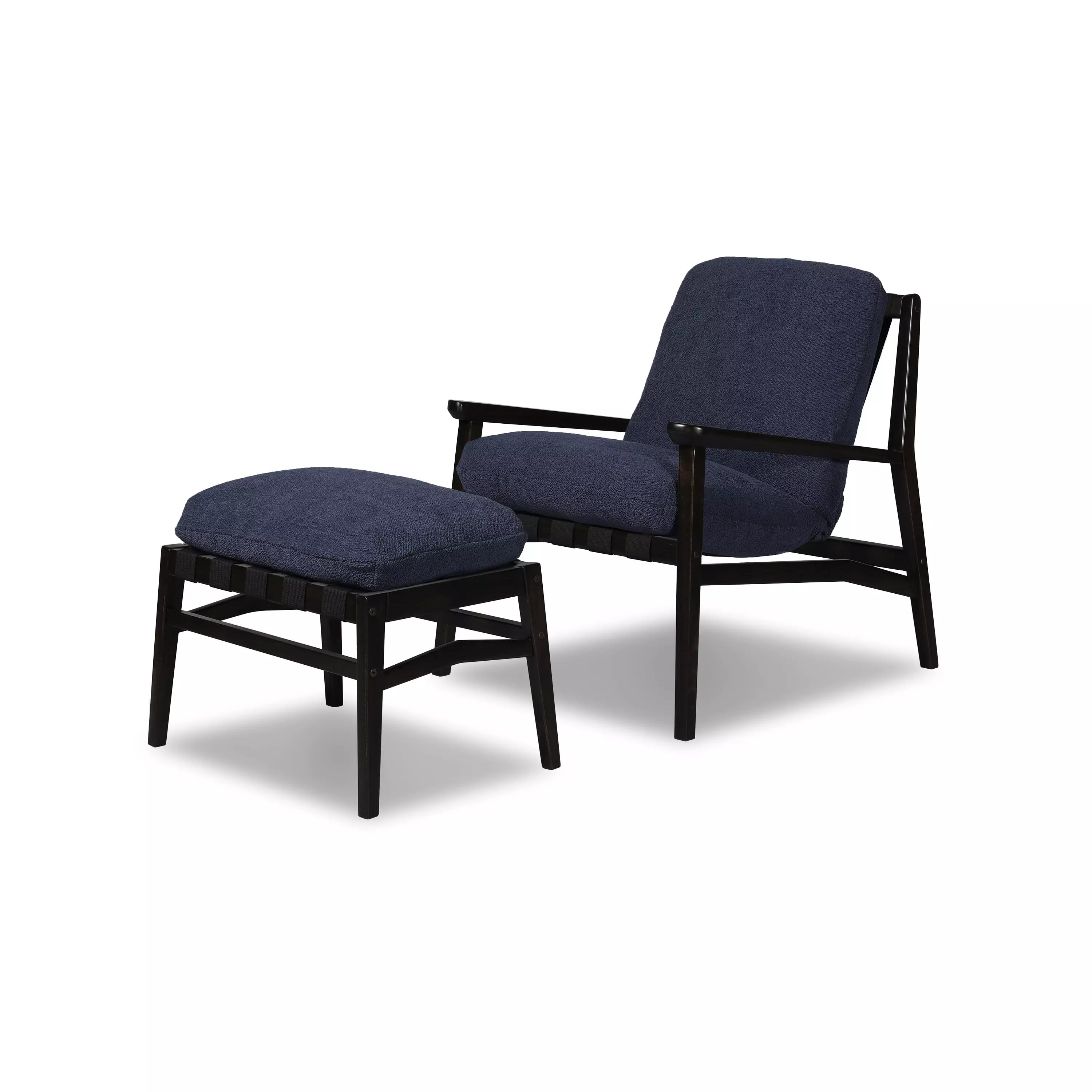 Mid Century Lounge Chair + Ottoman