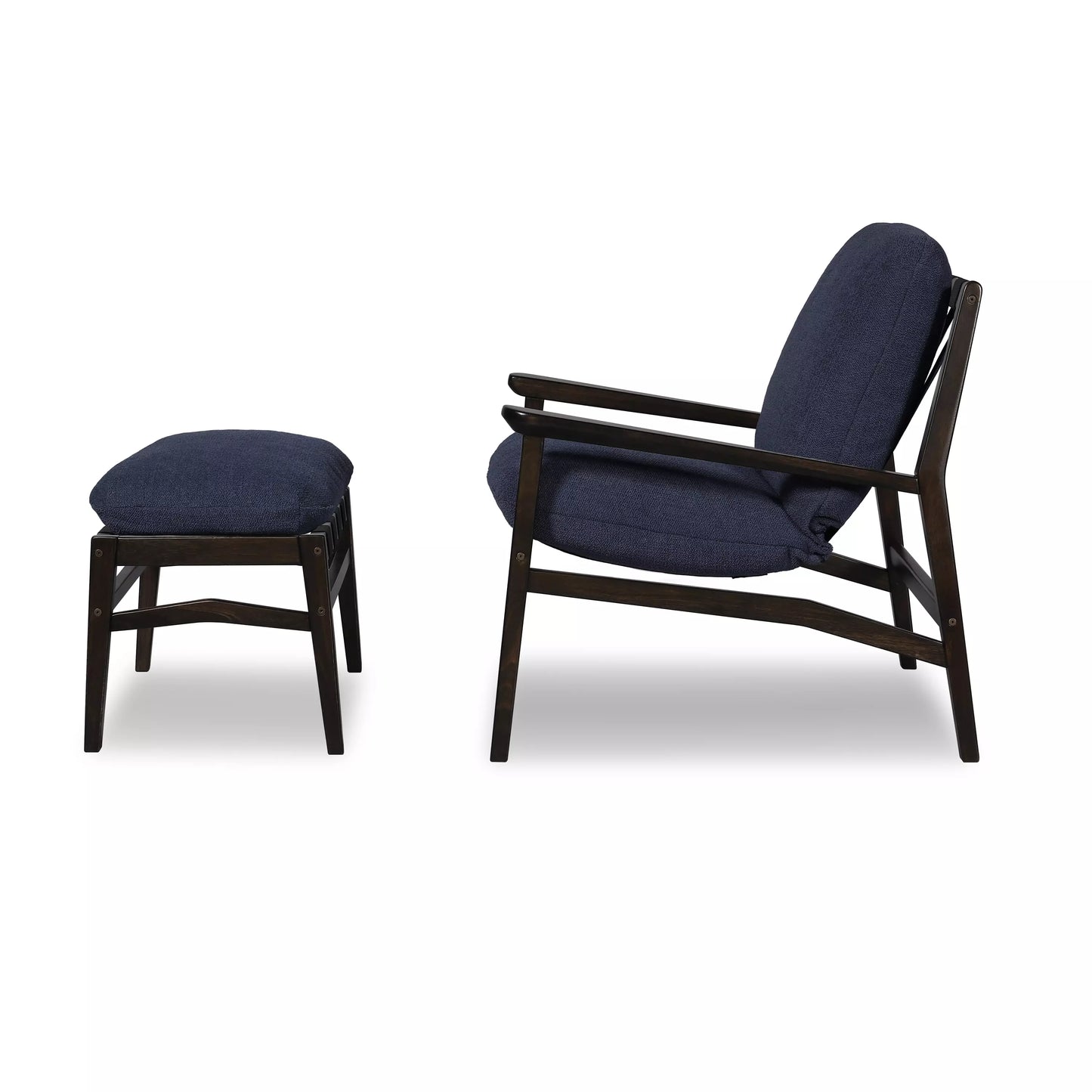 Mid Century Lounge Chair + Ottoman