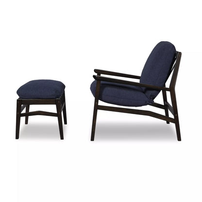 Mid Century Lounge Chair + Ottoman