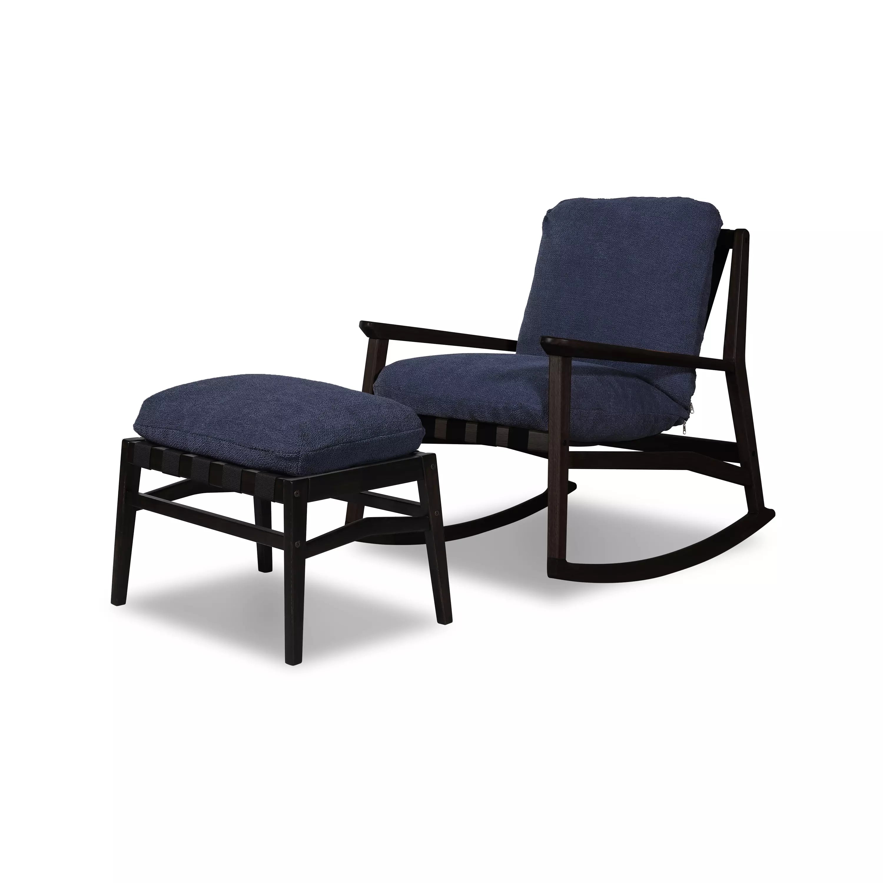 Mid Century Rocking Chair + Ottoman