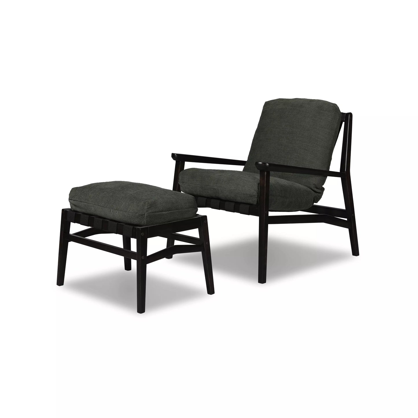 Mid Century Lounge Chair + Ottoman