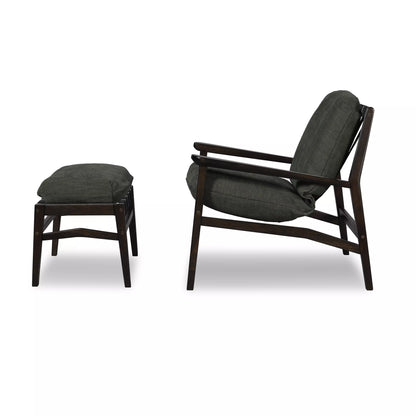 Mid Century Lounge Chair + Ottoman