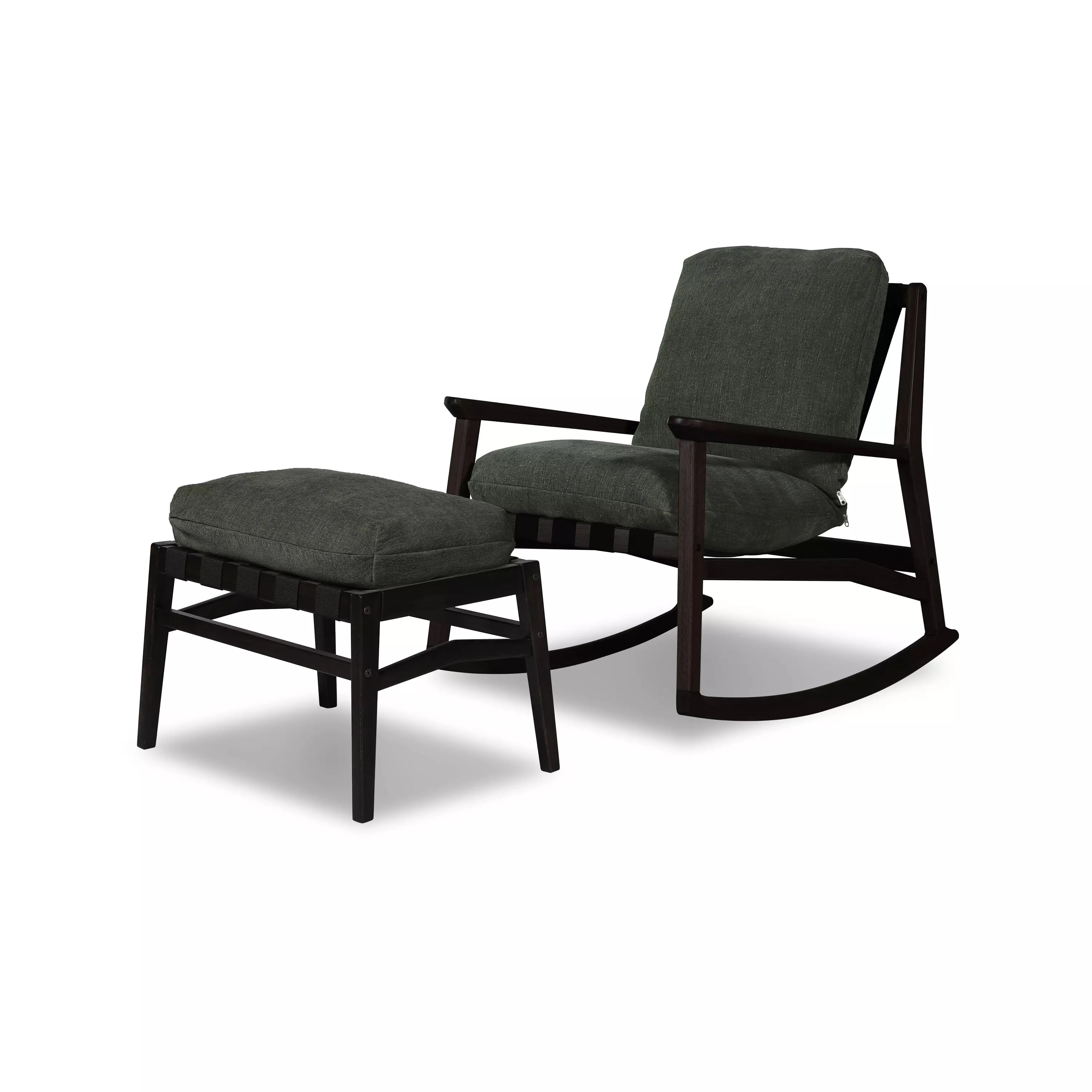 Mid Century Rocking Chair + Ottoman