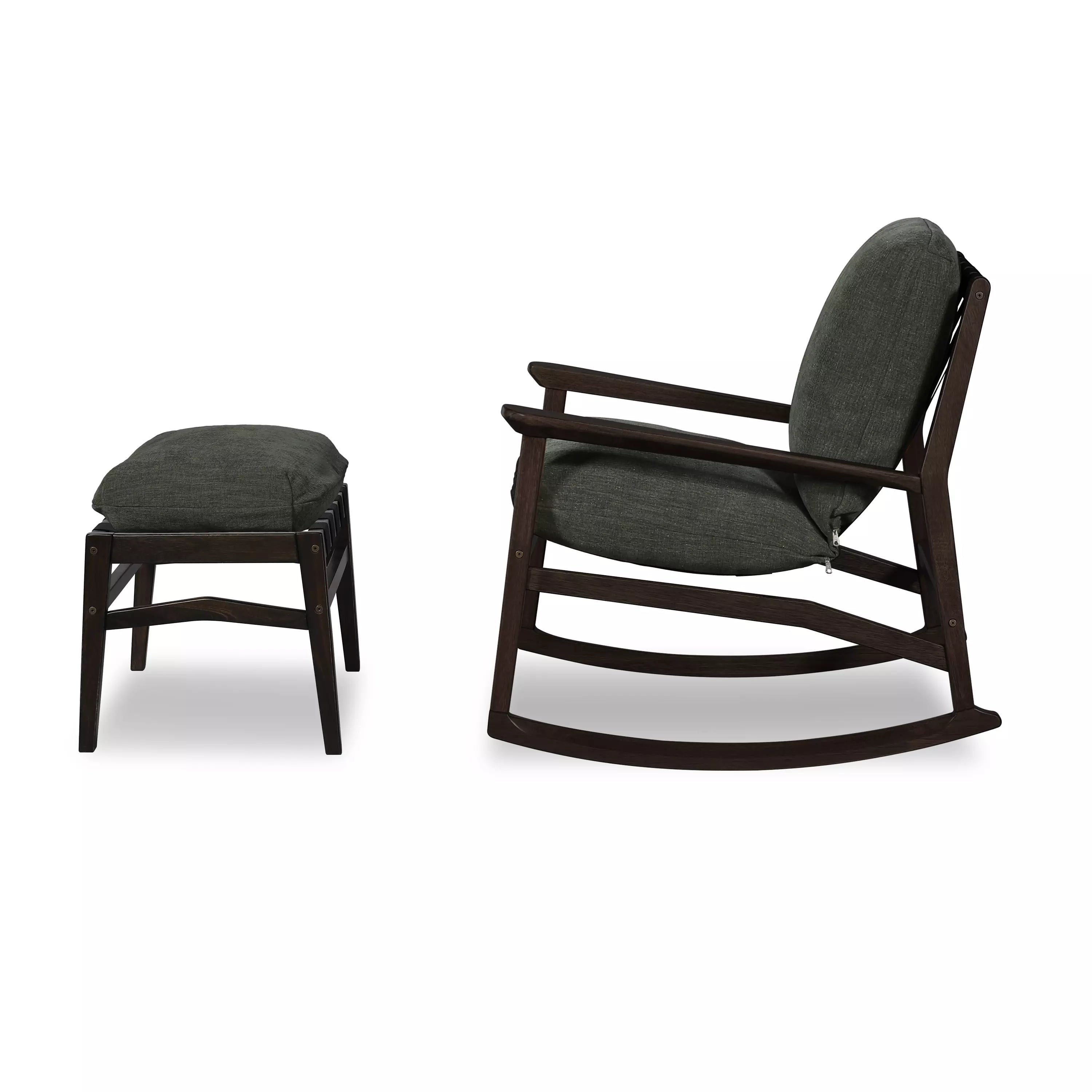 Mid Century Rocking Chair + Ottoman