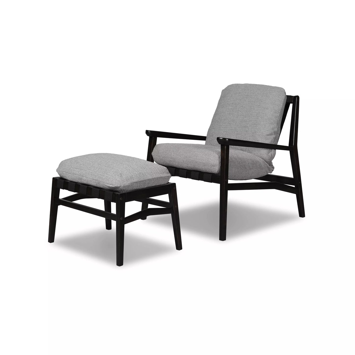 Mid Century Lounge Chair + Ottoman