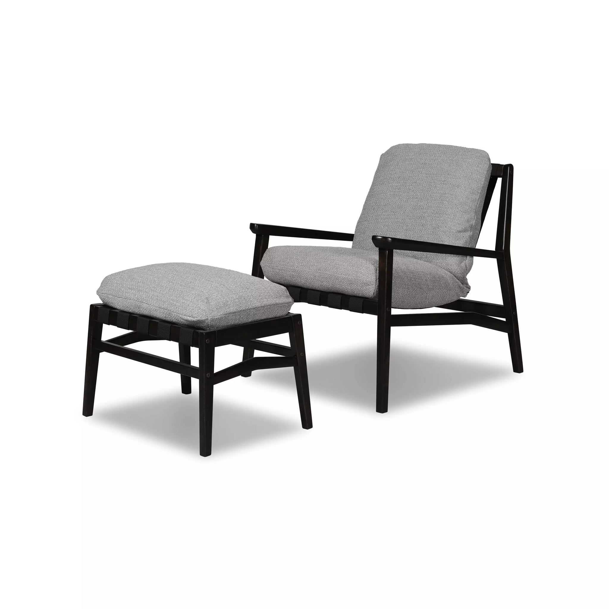 Mid Century Lounge Chair + Ottoman