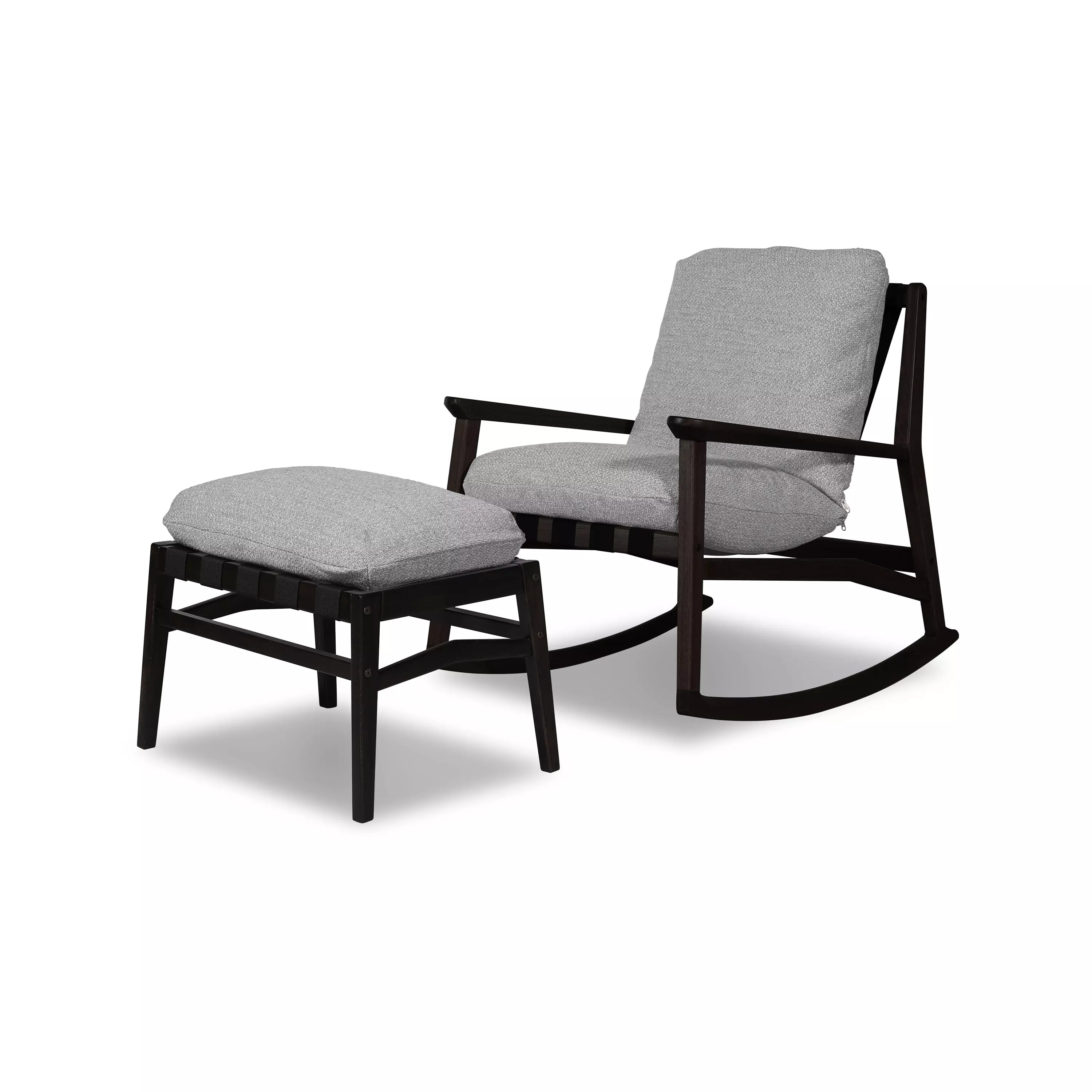 Mid Century Rocking Chair + Ottoman