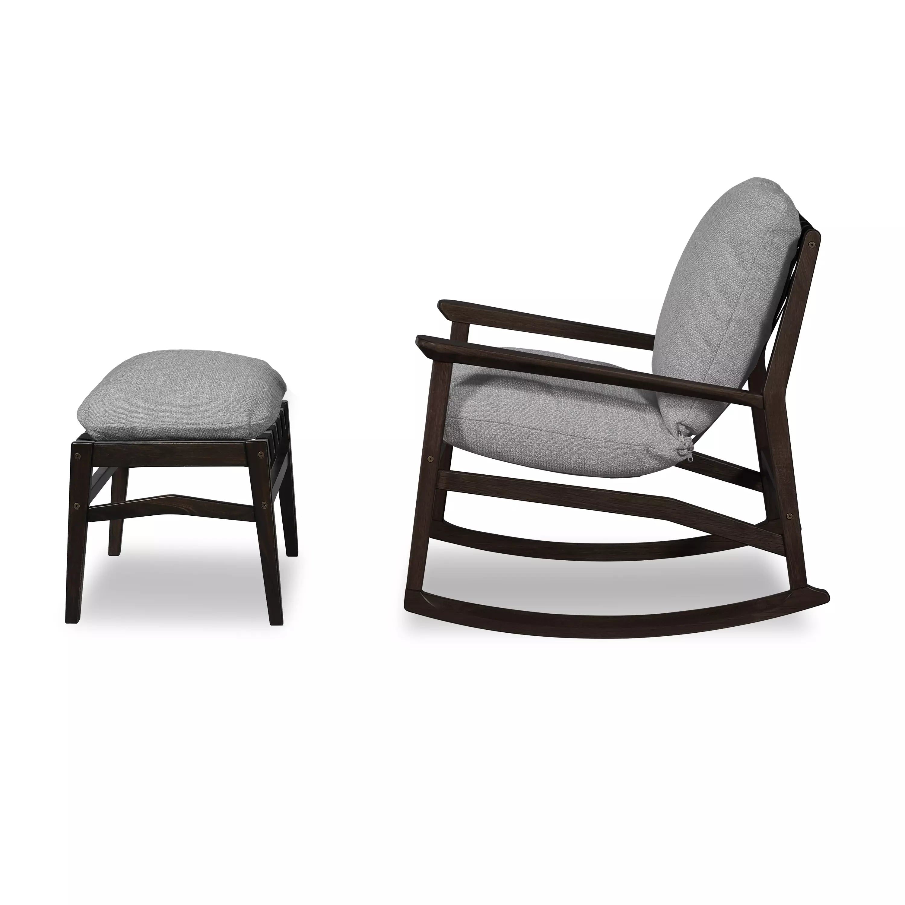 Mid Century Rocking Chair + Ottoman