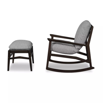 Mid Century Rocking Chair + Ottoman