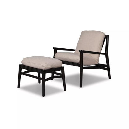 Mid Century Lounge Chair + Ottoman