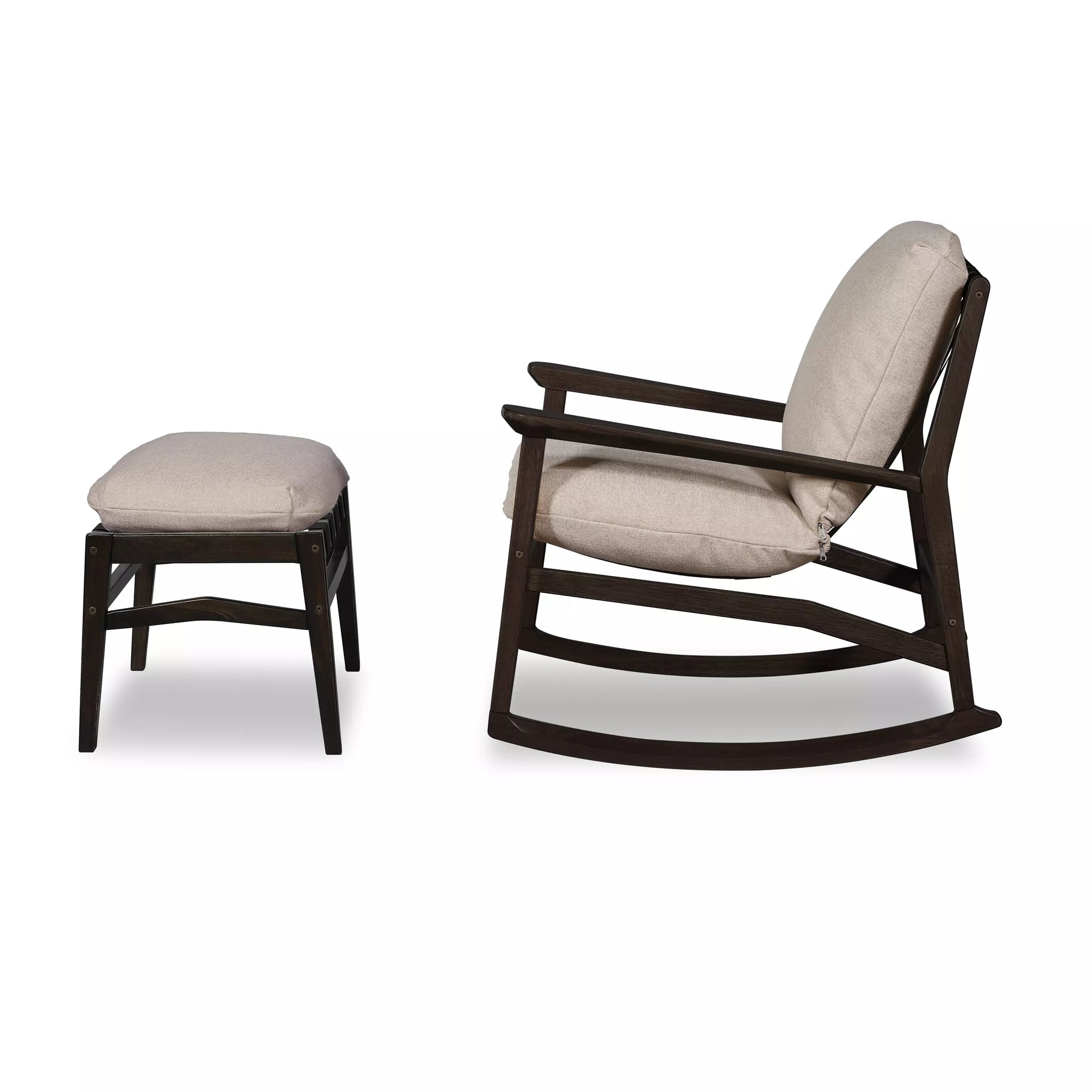 Mid Century Rocking Chair + Ottoman
