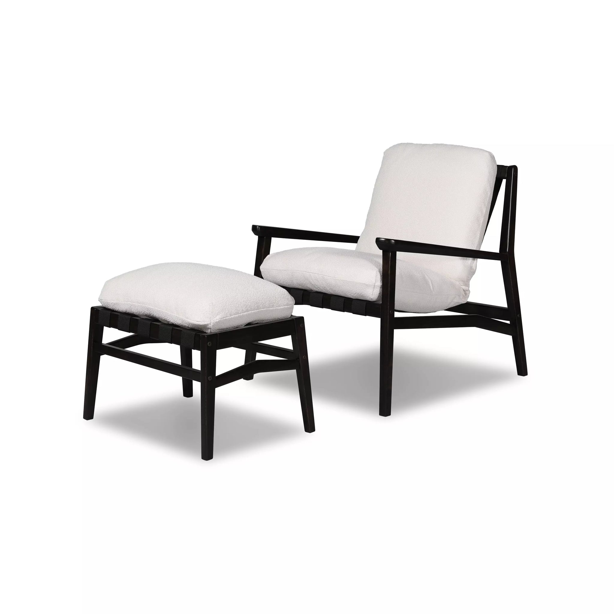 Mid Century Lounge Chair + Ottoman
