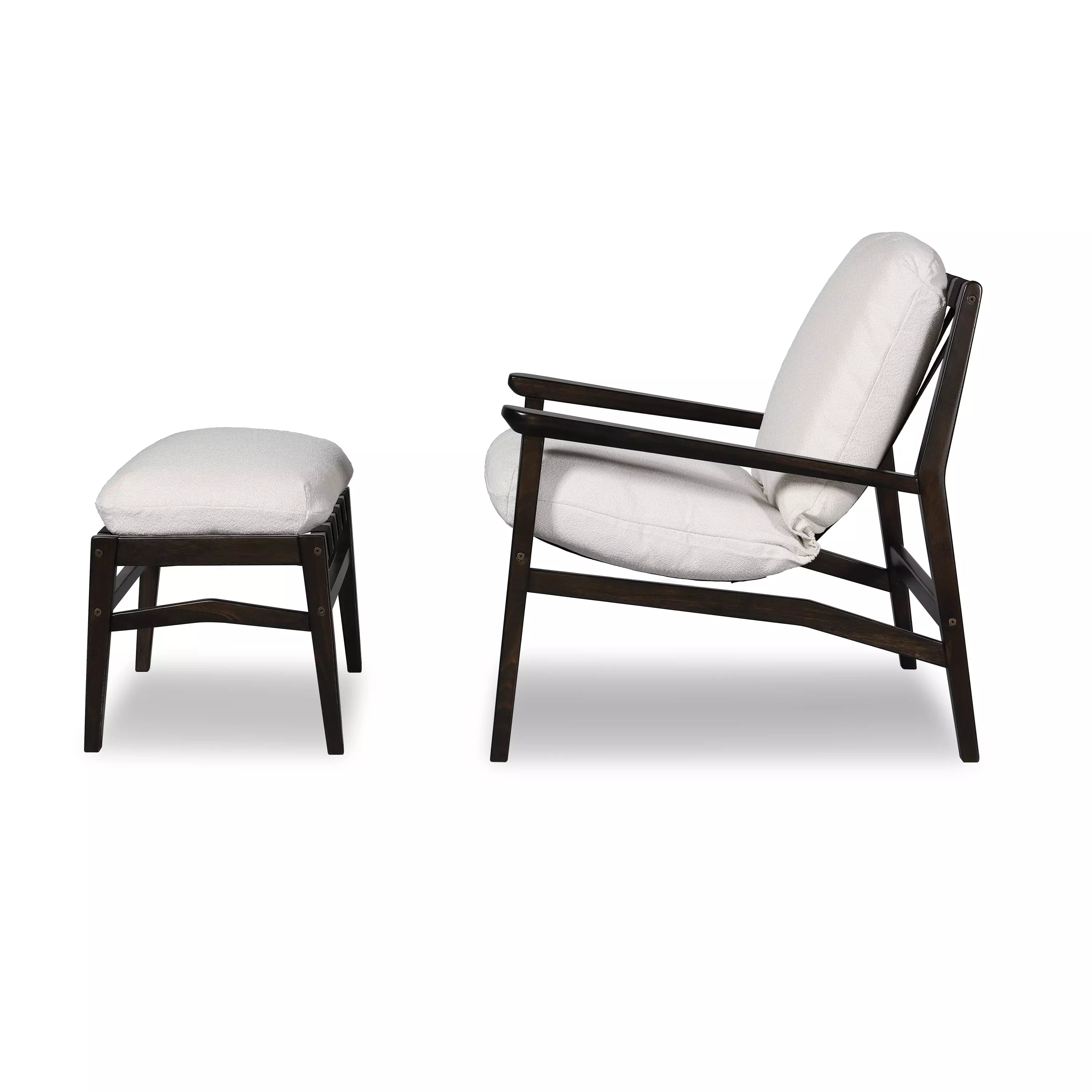 Mid Century Lounge Chair + Ottoman