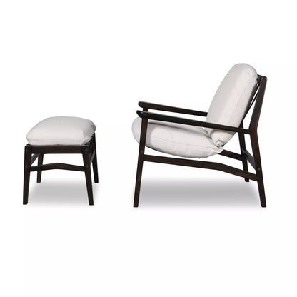 Mid Century Lounge Chair + Ottoman