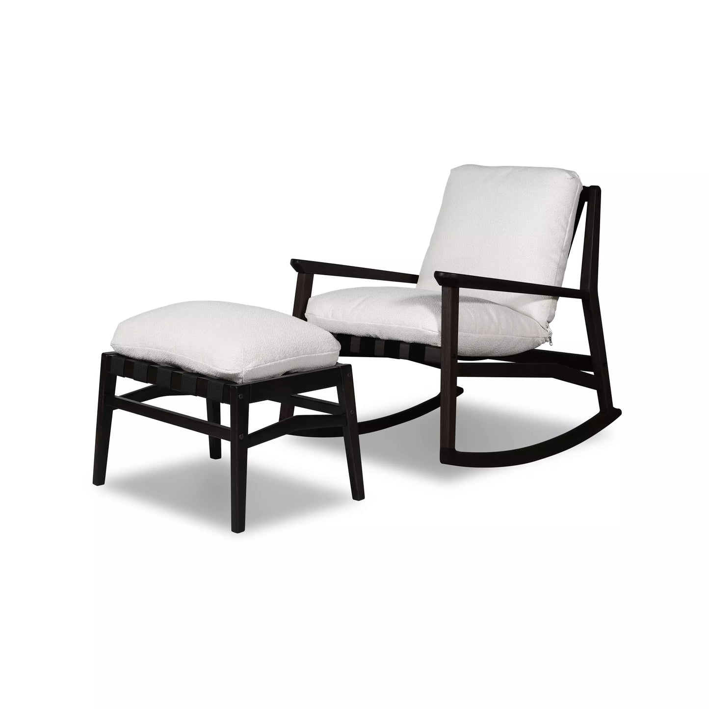Mid Century Rocking Chair + Ottoman
