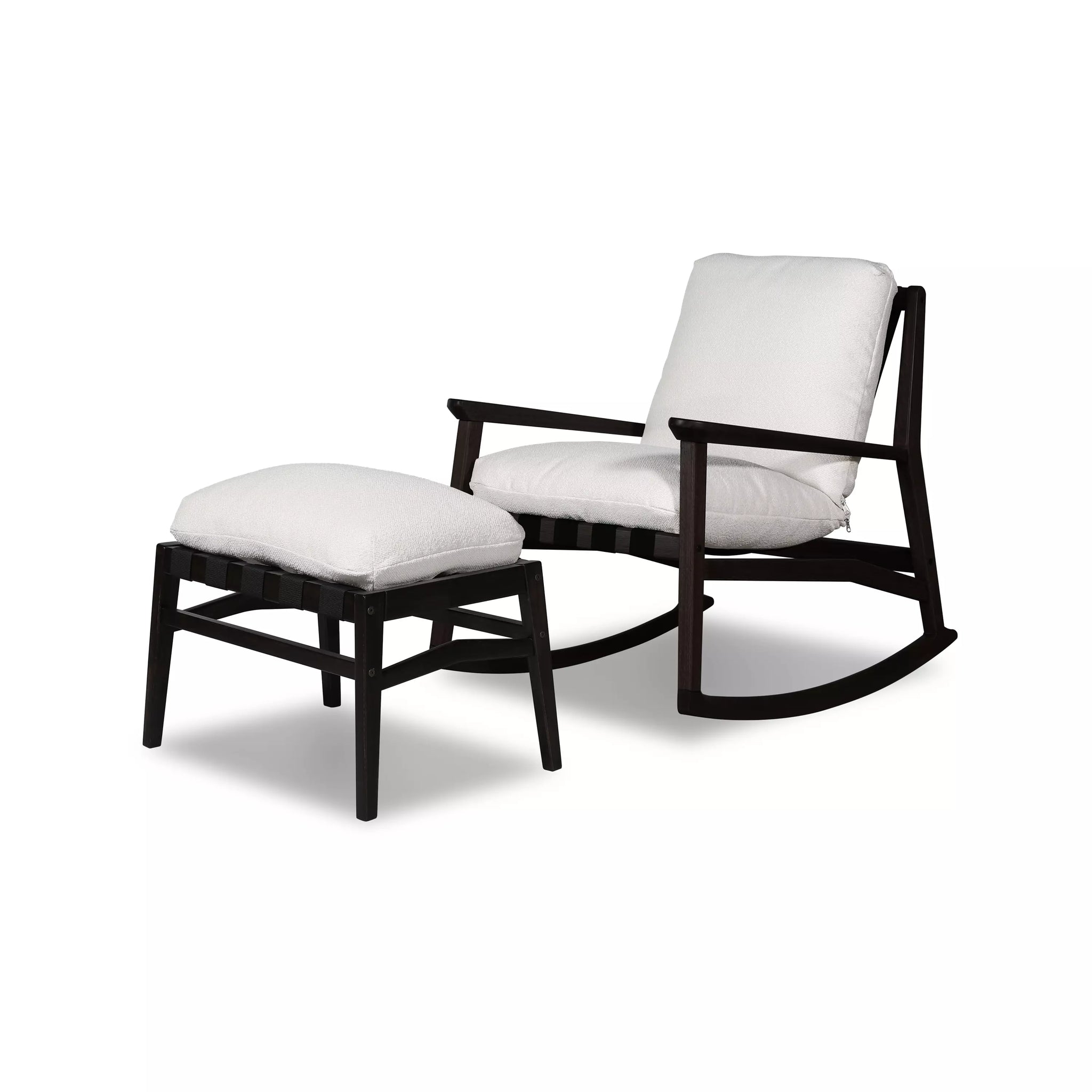Mid Century Rocking Chair + Ottoman